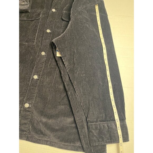 Arizona Mens Corduroy Long Sleeve Shirt Jacket 3XL Black Big & Tall 100% Cotton - Picture 14 of 15